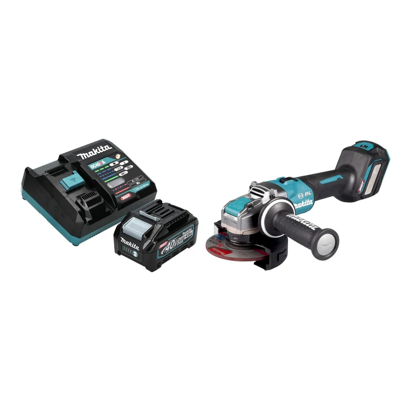 Makita GA 041 GM101 Akku Winkelschleifer 40 V max. 125 mm X-LOCK Brushless + 1x Akku 4,0 Ah + Ladegerät