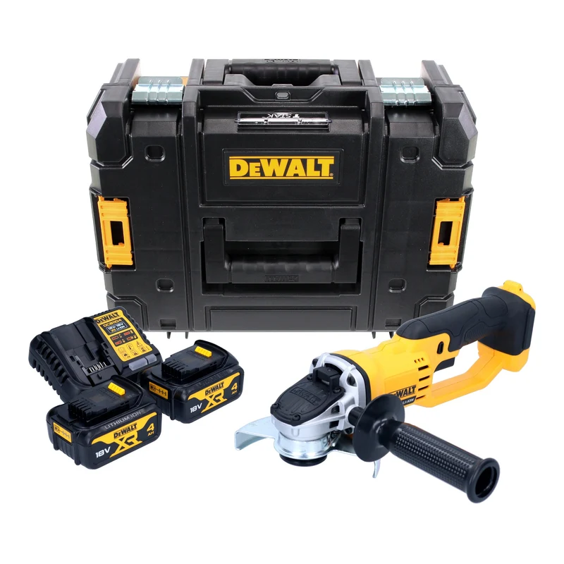 DeWalt DCG 412 M2T Akku Winkelschleifer 18 V 125 mm + 2x Akku 4,0 Ah + Ladegerät + TSTAK