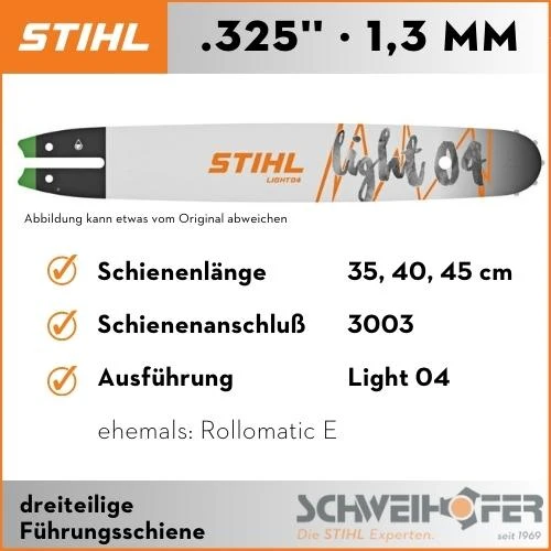 STIHL Führungsschiene .325", 1.3 mm, Light 04