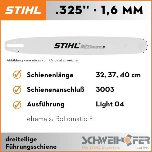 STIHL Führungsschiene, .325", 1.6 mm, Rollomatic E