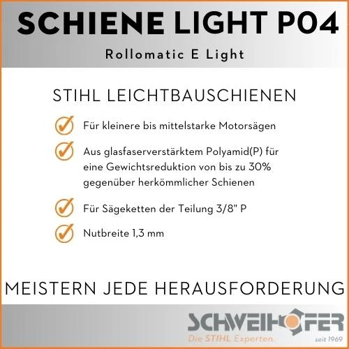 STIHL Führungsschiene, 3/8" P, 1.3 mm, Rollomatic E Light