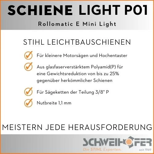 STIHL Führungsschiene, 3/8" P, 1.1 mm, Rollomatic E Mini Light