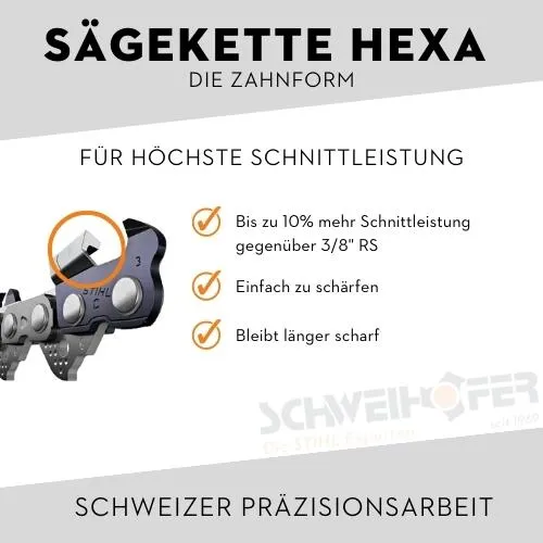 STIHL Sägekette 3/8" RAPID HEXA (RH), 1.6 mm