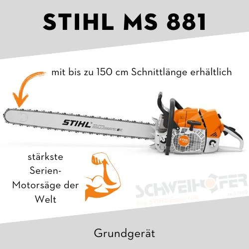 STIHL MS 881 ☆Stärkste Serien-Motorsäge der Welt☆