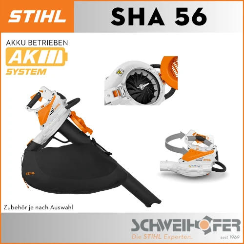 Stihl Akku-Saughäcksler SHA 56 - AK-System