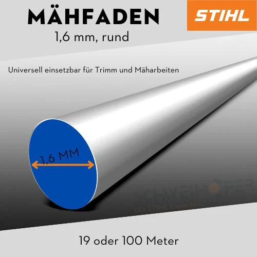 STIHL Mähfaden rund von 1,4 - 4,0 mm