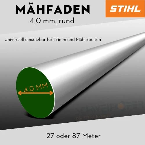 STIHL Mähfaden rund von 1,4 - 4,0 mm