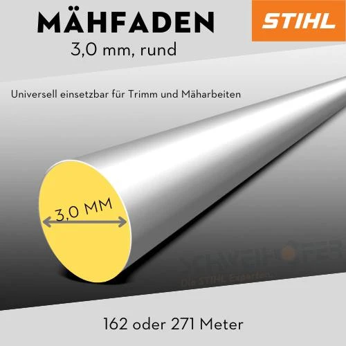 STIHL Mähfaden rund von 1,4 - 4,0 mm