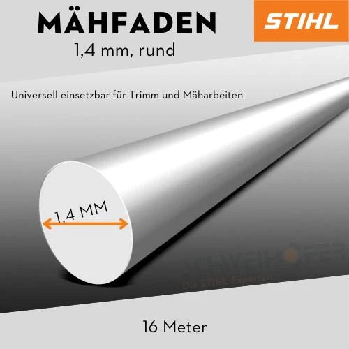 STIHL Mähfaden rund von 1,4 - 4,0 mm