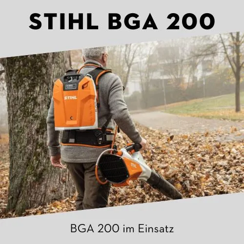 STIHL Akku Laubbläser BGA 200 Set mit Tragsystem