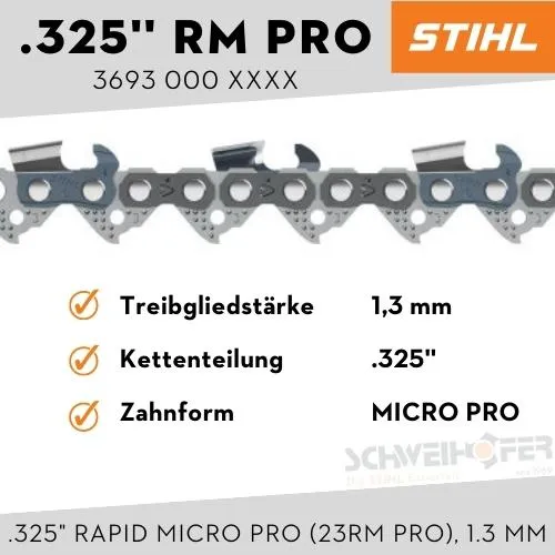 STIHL Sägekette .325" Rapid Micro Pro (23RM Pro), 1.3 mm