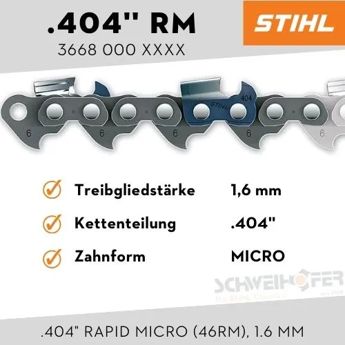 STIHL Sägekette .404" Rapid Micro (46RM), 1.6 mm