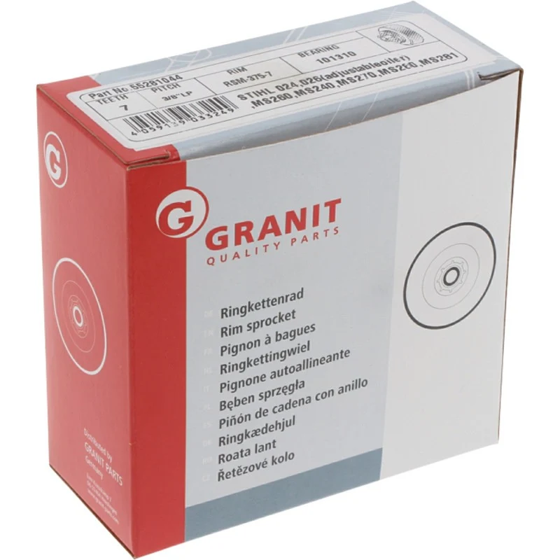 GRANIT ENDURANCE CUT Ringkettenrad 3/8" 7Z – 1121 007 1041