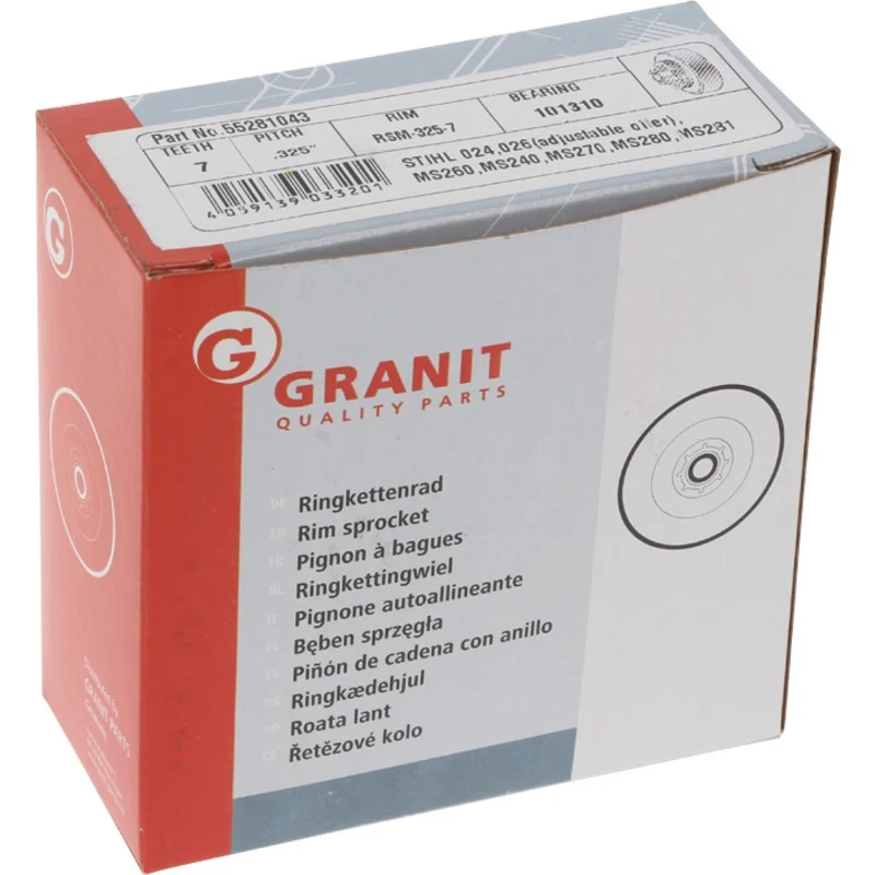 GRANIT ENDURANCE CUT Ringkettenrad.325" 7Z – 1121 007 1037