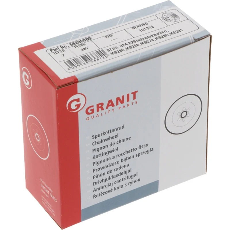 GRANIT ENDURANCE CUT Spurkettenrad.325" 7Z Gewicht 124 g