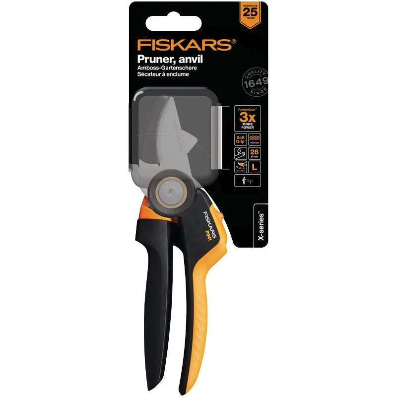 FISKARS Amboss-Gartenschere M – 285 mm