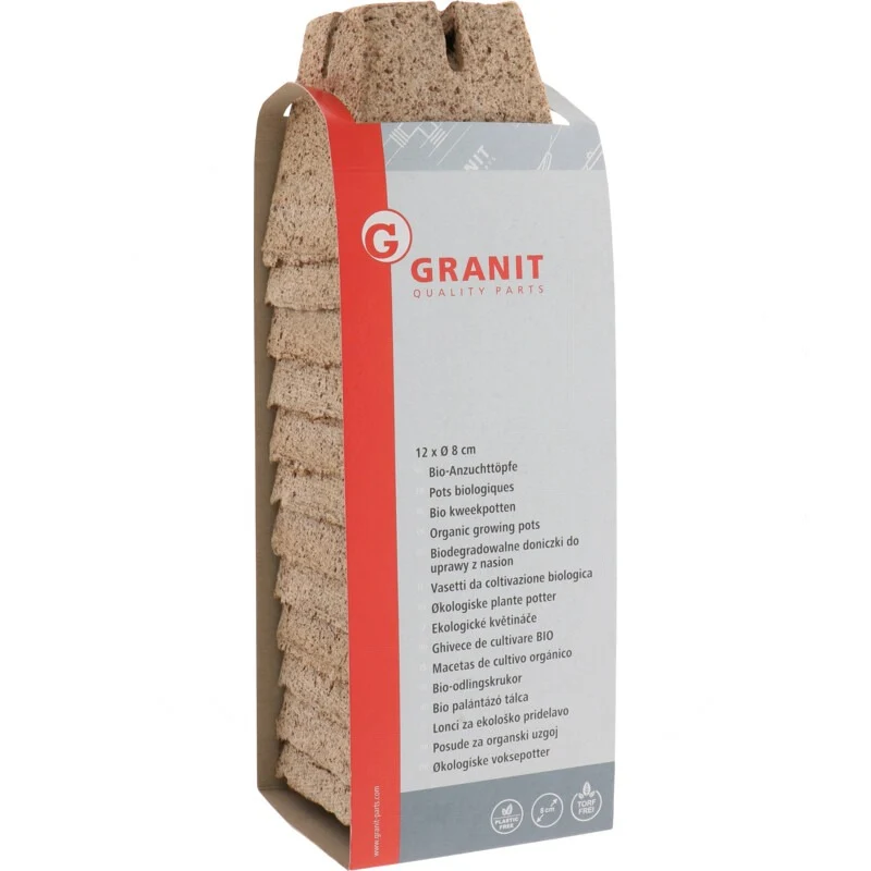 GRANIT Bio-Anzuchttöpfe Abmessungen L x B x H (mm) 95 x 95 x290